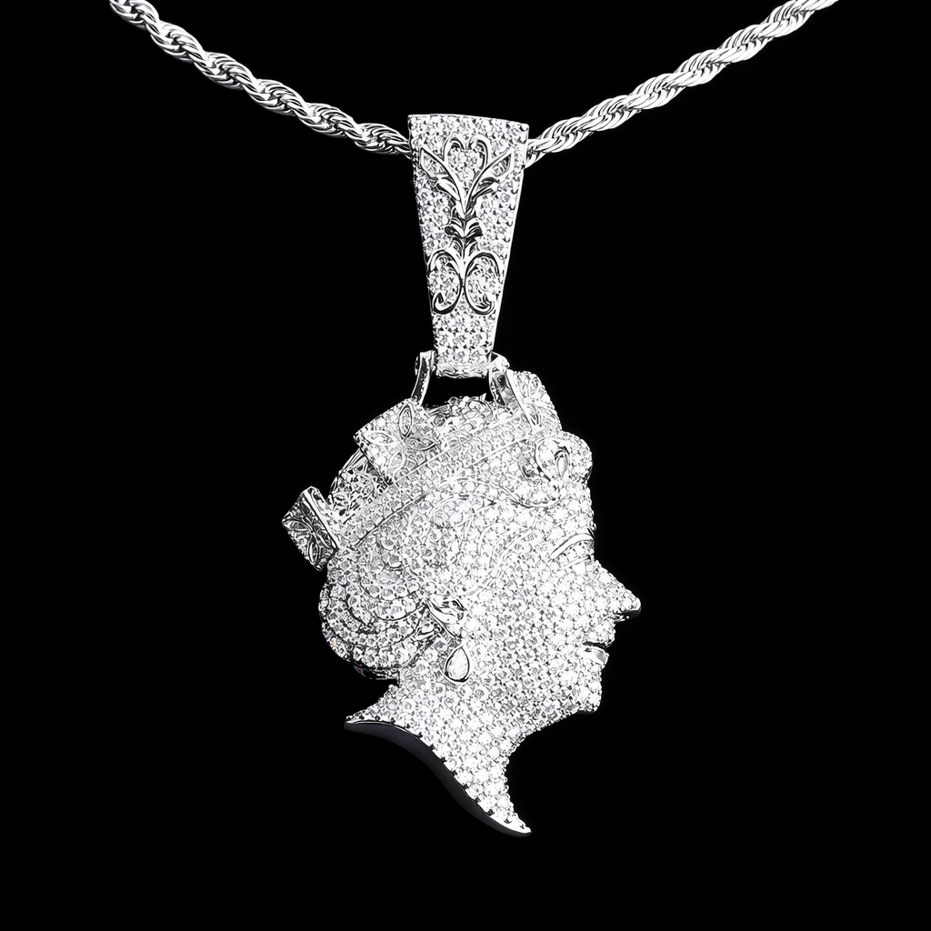 Queen Head Pendant – ICED OUT