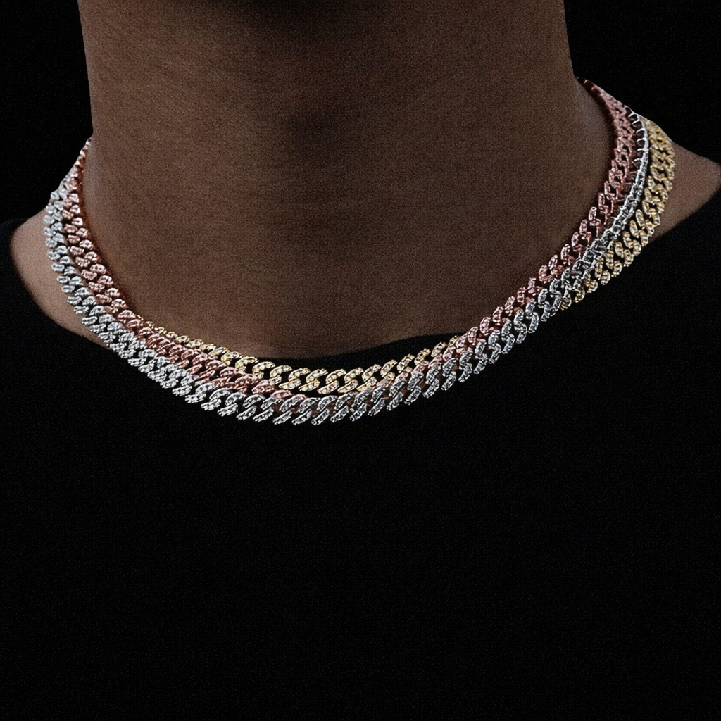 アクセサリー Iced Out Cuban Chain Necklace 6mm Diamond Cuban Chain – ICED OUT