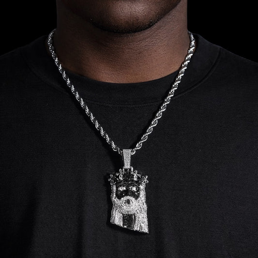 Zwart PVD Christus Hanger met Doornenkroon