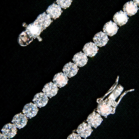 5mm White Gold Plated Tennis Bracelet