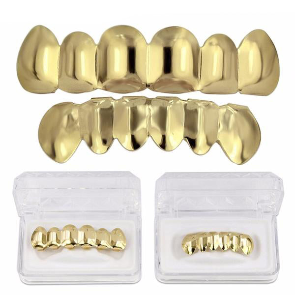 6/6 Gold plated Grillz Set
