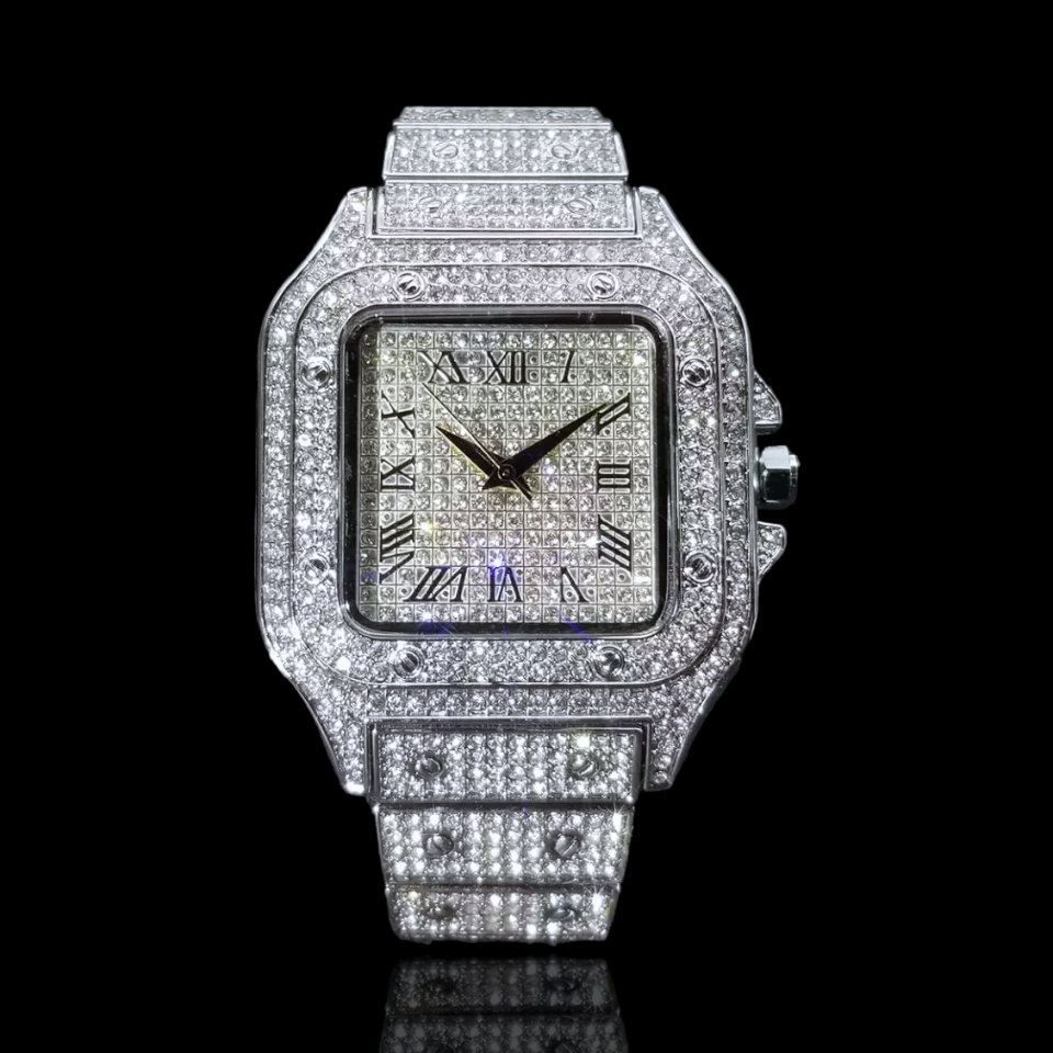 ®*️様 スクエア型 ICED OUT WATCH 腕時計 ブリンブリン‼️ H0a8eb0ffa38444808cceaa516da6c