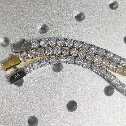 5mm White Gold Plated Custom Tennis Bracelet