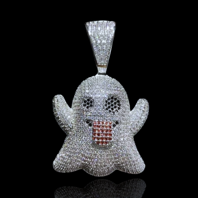 Collier Ghost Emoji sur mesure