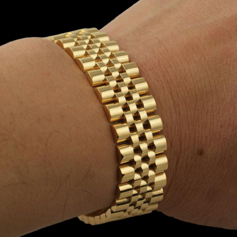 Bracelet à maillons Rolex Link Jubilee plaqué or