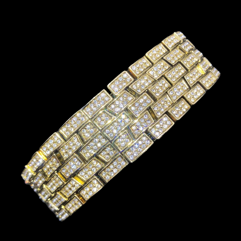 Crazy Hours 44mm – Fully Iced Gold-Plated Watch