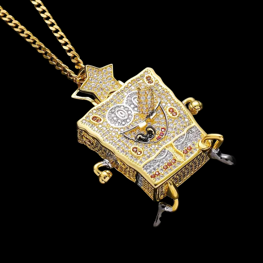 Custom Iced Out Sponge Pendant