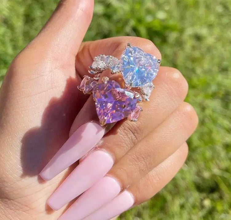 Bague Coeur Diamant Rose 2.75 CT