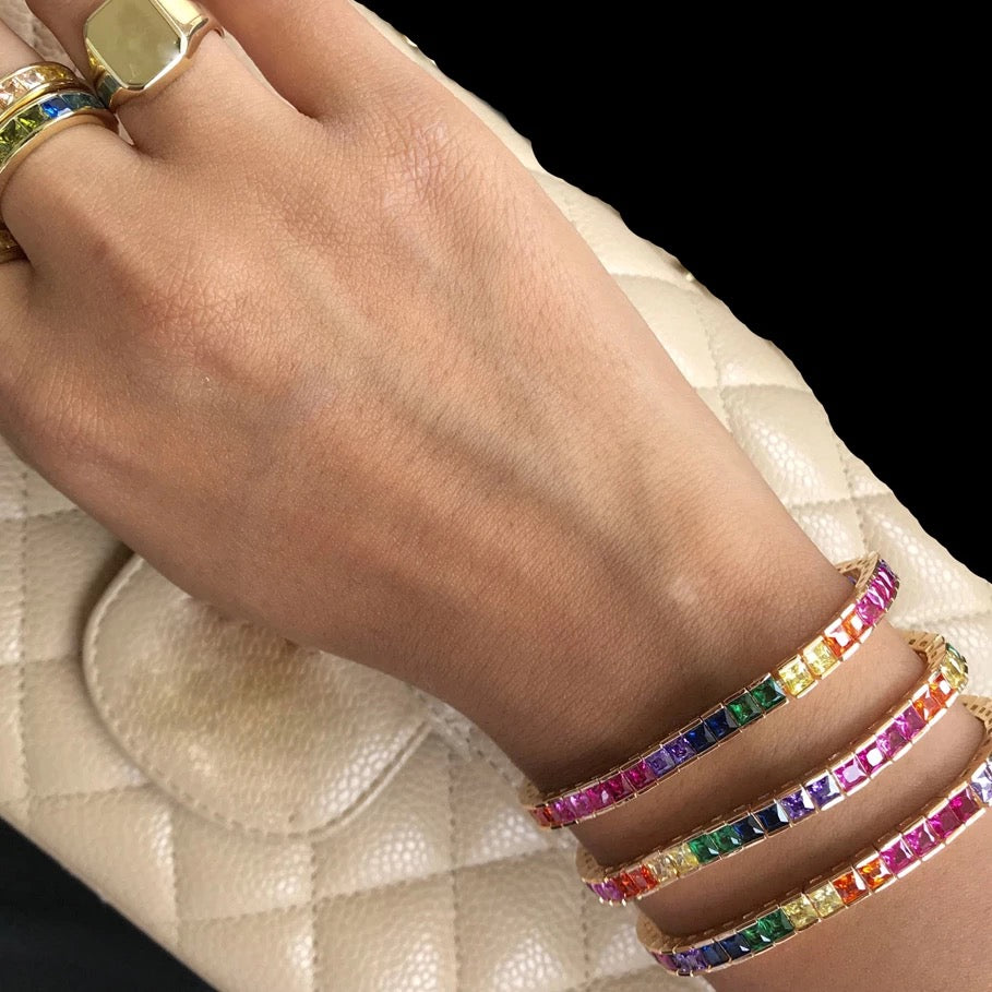 4MM Multi-colored Tennis Bracelet