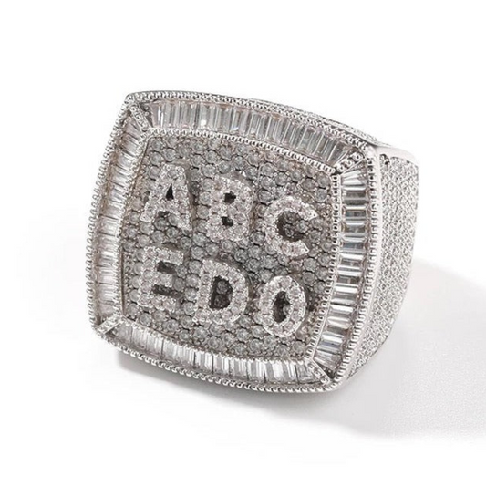 Personalized Diamond Name Ring