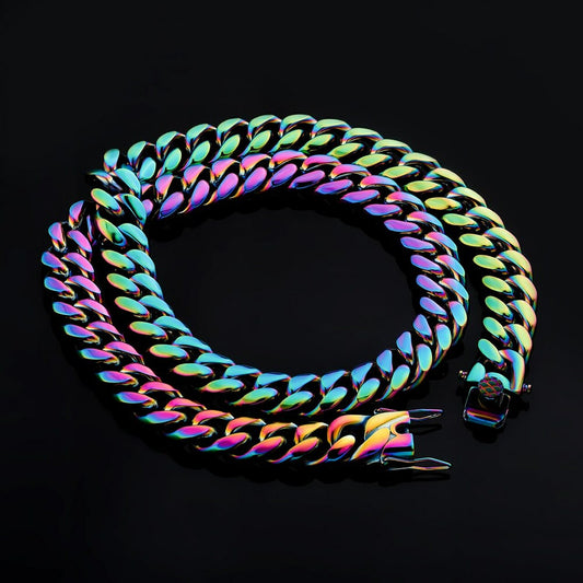 Chaîne Cubaine Miami Neo Chrome 14mm