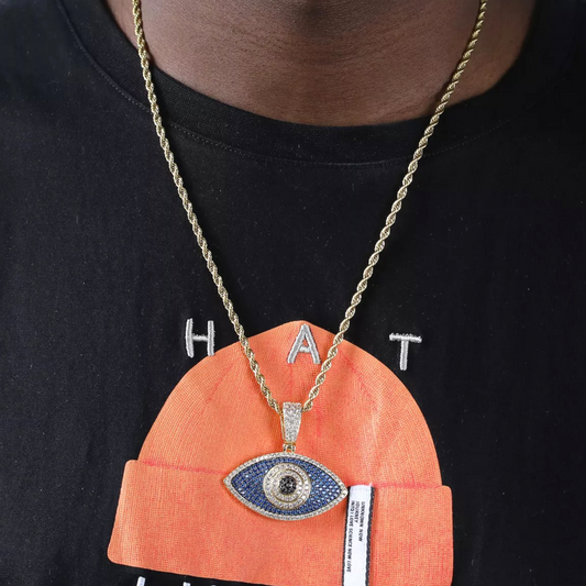 Pendentif Mauvais Œil Plaqué Or