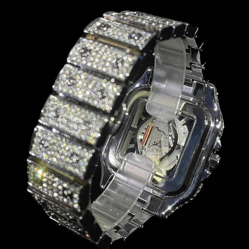 King Square Skeleton 50mm – Fully Iced Watch