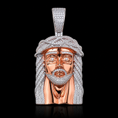 Rose Face Jesus Pendant