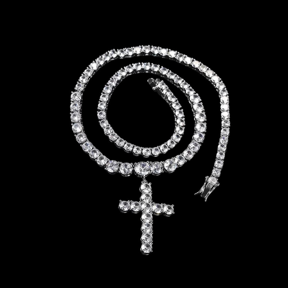 4–6mm Iced Cross Tennis Chain – ICED OUT
