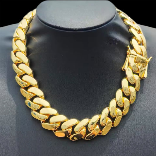 24mm Gold Plated Cuban Chain