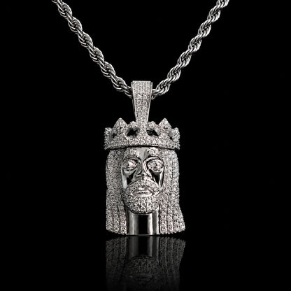 925 Silver Crowned Jesus Pendant