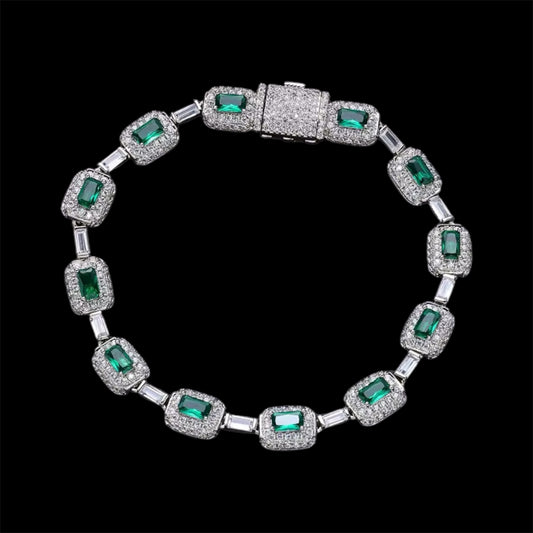 Cushion Cut Emerald Bracelet