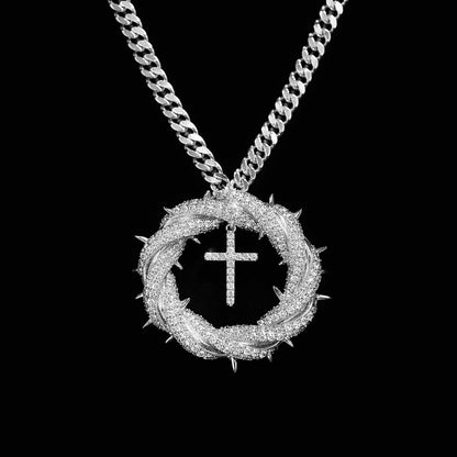 Crown of Thorns Cross Pendant