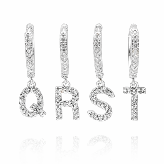 Iced out Letter Earrings