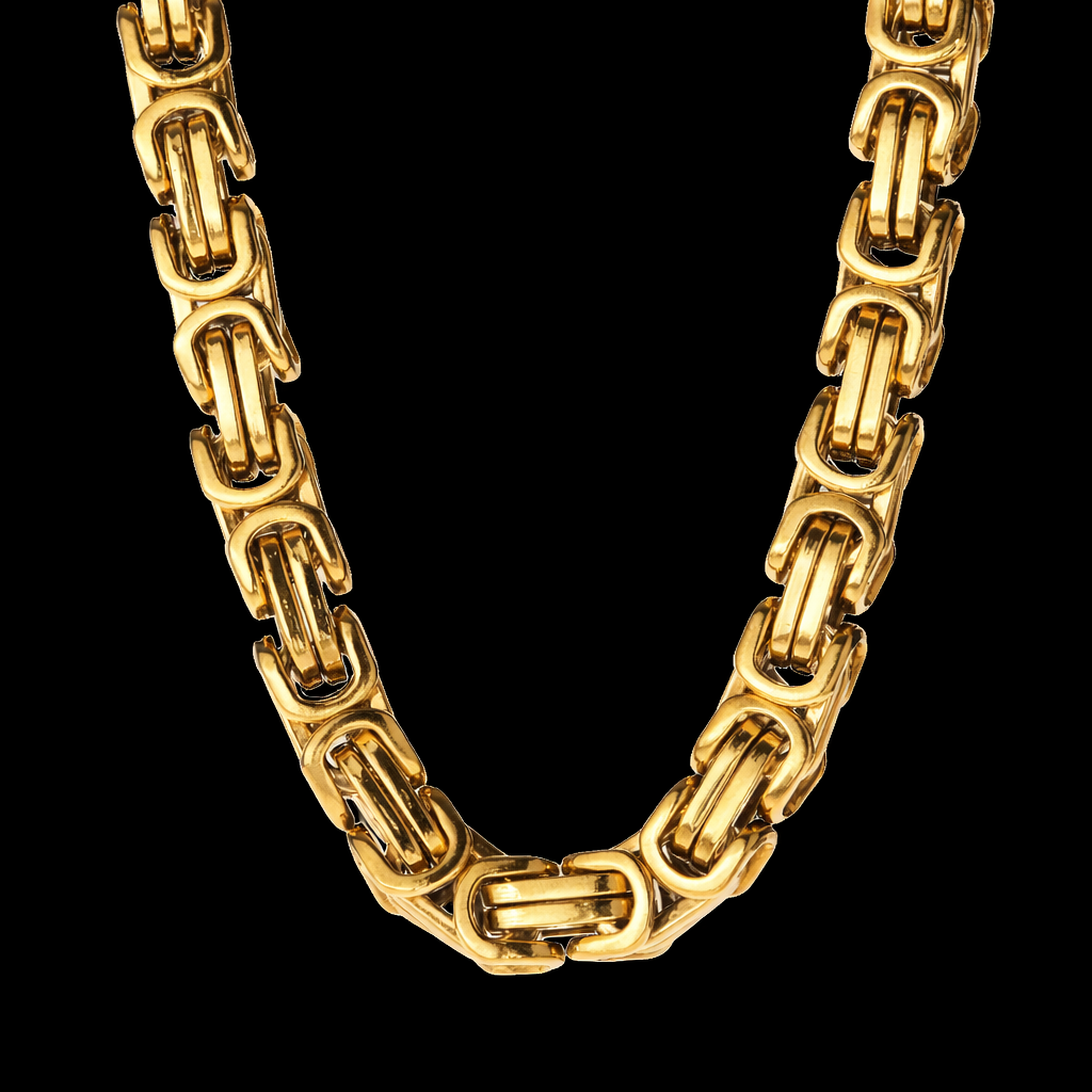 8mm gouden koningsketting heren