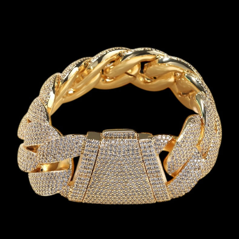 24mm King Size Iced Cuban Bracelet