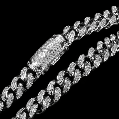 12mm Iced Miami Cuban Chain — Signature