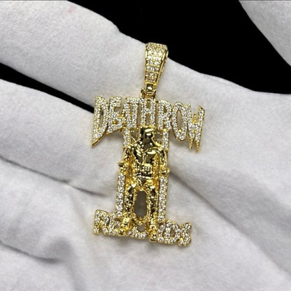 Death Row Moissanite Pendant