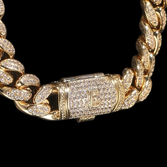 12mm Iced Miami Cuban — Signature | Diamond Letter Clasp – ICED OUT