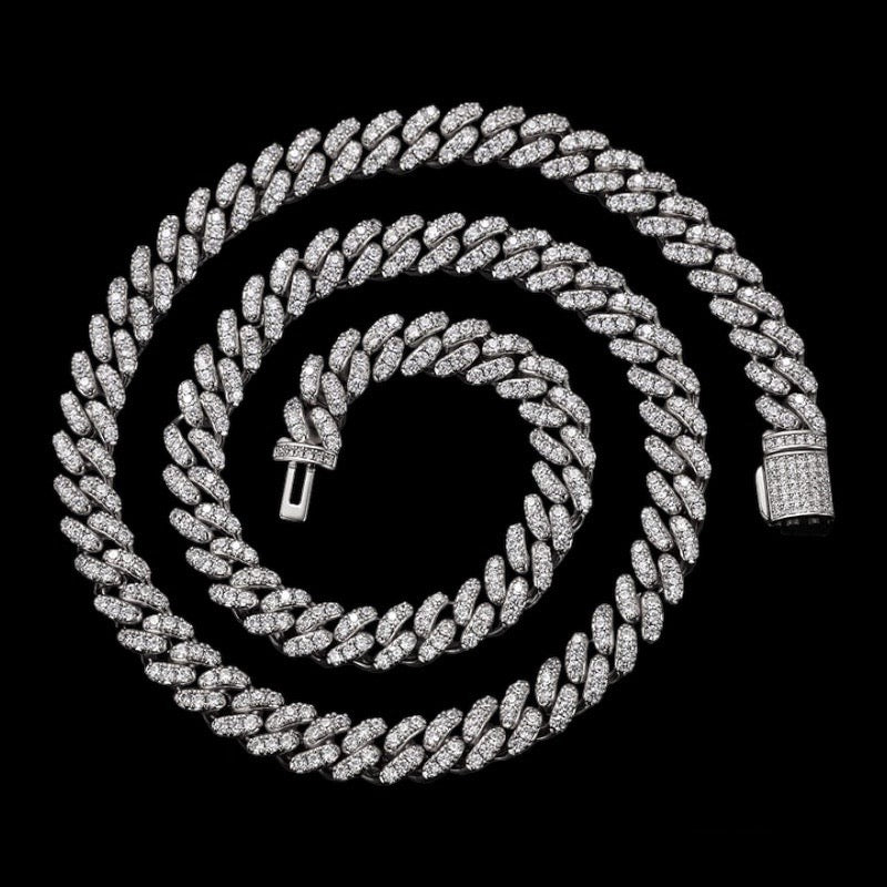 8mm Moissanite Diamond Prong Cuban Chain – ICED OUT