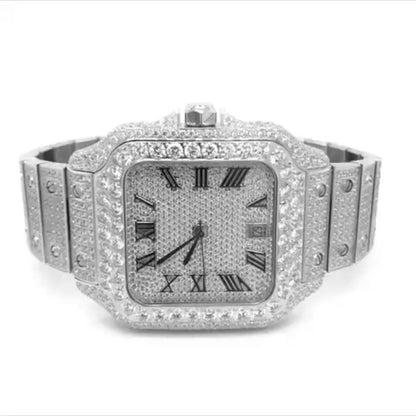 Moissanite Diamond King Square Watch