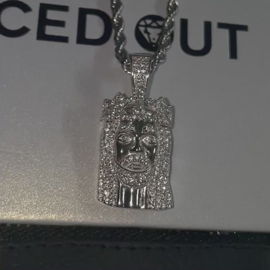 925 Silver Crowned Jesus Pendant