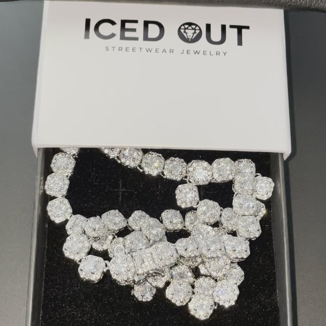 8mm Clustered Tennis Chain – ICED OUT