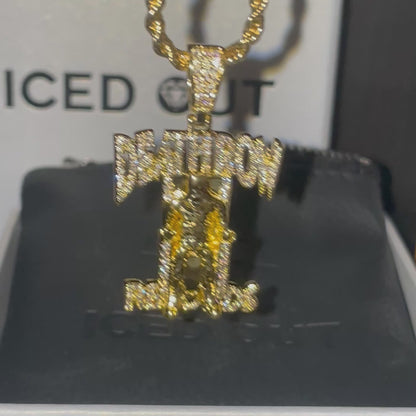 Death Row Moissanite Diamond Pendant